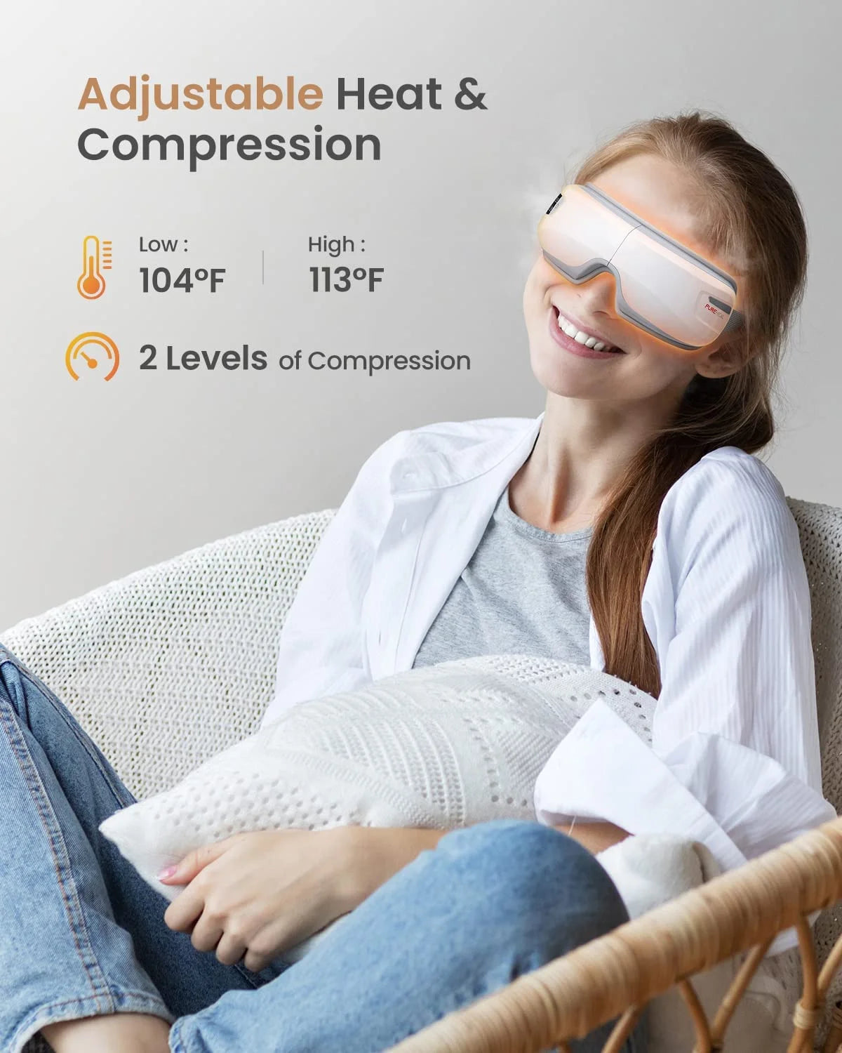 Heated Eye Massager with Air Compression for Eye Relax Care